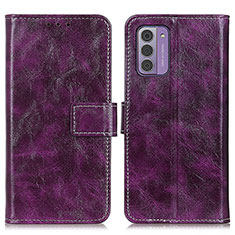 Leather Case Stands Flip Cover Holder K04Z for Nokia G310 5G Purple
