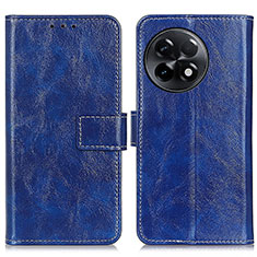 Leather Case Stands Flip Cover Holder K04Z for OnePlus Ace 2 5G Blue