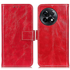Leather Case Stands Flip Cover Holder K04Z for OnePlus Ace 2 5G Red