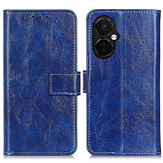 Leather Case Stands Flip Cover Holder K04Z for OnePlus Nord CE 3 5G Blue