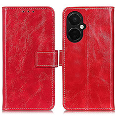 Leather Case Stands Flip Cover Holder K04Z for OnePlus Nord CE 3 5G Red