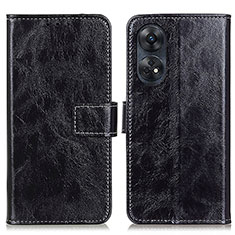 Leather Case Stands Flip Cover Holder K04Z for Oppo Reno8 T 4G Black