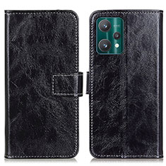 Leather Case Stands Flip Cover Holder K04Z for Realme 9 5G Black