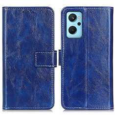 Leather Case Stands Flip Cover Holder K04Z for Realme 9i 4G Blue