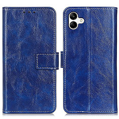 Leather Case Stands Flip Cover Holder K04Z for Samsung Galaxy A04 4G Blue