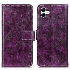 Leather Case Stands Flip Cover Holder K04Z for Samsung Galaxy A04E Purple