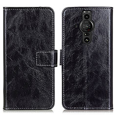 Leather Case Stands Flip Cover Holder K04Z for Sony Xperia PRO-I Black