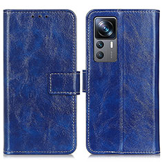 Leather Case Stands Flip Cover Holder K04Z for Xiaomi Mi 12T 5G Blue