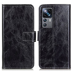 Leather Case Stands Flip Cover Holder K04Z for Xiaomi Mi 12T Pro 5G Black