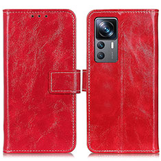 Leather Case Stands Flip Cover Holder K04Z for Xiaomi Mi 12T Pro 5G Red
