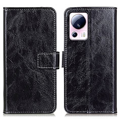 Leather Case Stands Flip Cover Holder K04Z for Xiaomi Mi 13 Lite 5G Black