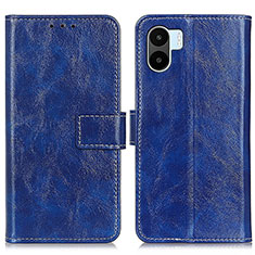 Leather Case Stands Flip Cover Holder K04Z for Xiaomi Poco C51 Blue