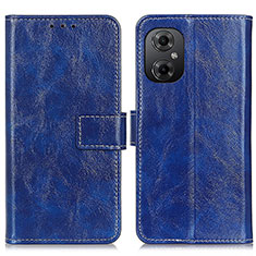 Leather Case Stands Flip Cover Holder K04Z for Xiaomi Poco M4 5G Blue