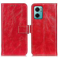 Leather Case Stands Flip Cover Holder K04Z for Xiaomi Redmi 10 5G Red