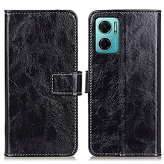 Leather Case Stands Flip Cover Holder K04Z for Xiaomi Redmi 10 Prime Plus 5G Black