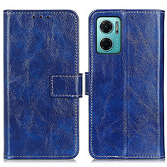 Leather Case Stands Flip Cover Holder K04Z for Xiaomi Redmi 10 Prime Plus 5G Blue