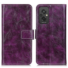 Leather Case Stands Flip Cover Holder K04Z for Xiaomi Redmi 11 Prime 4G Purple