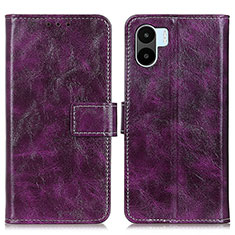 Leather Case Stands Flip Cover Holder K04Z for Xiaomi Redmi A2 Purple