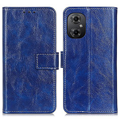 Leather Case Stands Flip Cover Holder K04Z for Xiaomi Redmi Note 11R 5G Blue