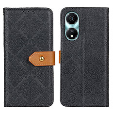 Leather Case Stands Flip Cover Holder K05Z for Huawei Honor X5 Plus Black