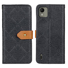 Leather Case Stands Flip Cover Holder K05Z for Nokia C110 Black