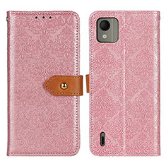 Leather Case Stands Flip Cover Holder K05Z for Nokia C110 Pink