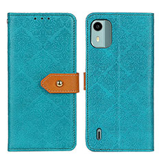 Leather Case Stands Flip Cover Holder K05Z for Nokia C12 Green