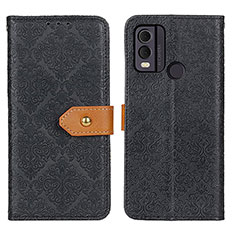 Leather Case Stands Flip Cover Holder K05Z for Nokia C22 Black