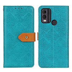 Leather Case Stands Flip Cover Holder K05Z for Nokia C22 Green