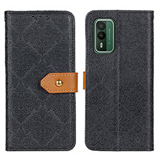 Leather Case Stands Flip Cover Holder K05Z for Nokia XR21 Black