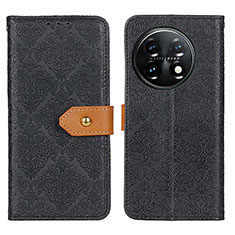 Leather Case Stands Flip Cover Holder K05Z for OnePlus 11 5G Black