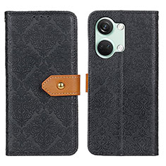 Leather Case Stands Flip Cover Holder K05Z for OnePlus Ace 2V 5G Black