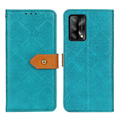 Leather Case Stands Flip Cover Holder K05Z for Oppo A95 4G Green
