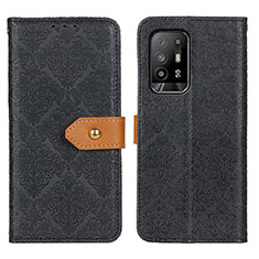 Leather Case Stands Flip Cover Holder K05Z for Oppo A95 5G Black