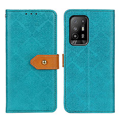 Leather Case Stands Flip Cover Holder K05Z for Oppo Reno5 Z 5G Green