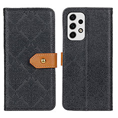 Leather Case Stands Flip Cover Holder K05Z for Samsung Galaxy A23 5G Black