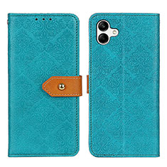 Leather Case Stands Flip Cover Holder K05Z for Samsung Galaxy M04 Green