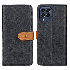 Leather Case Stands Flip Cover Holder K05Z for Samsung Galaxy M53 5G Black
