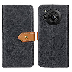 Leather Case Stands Flip Cover Holder K05Z for Sharp Aquos R7 Black