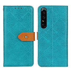 Leather Case Stands Flip Cover Holder K05Z for Sony Xperia 1 IV SO-51C Green