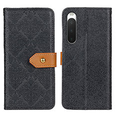Leather Case Stands Flip Cover Holder K05Z for Sony Xperia 10 IV Black