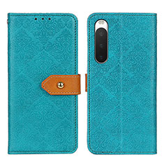 Leather Case Stands Flip Cover Holder K05Z for Sony Xperia 10 V Green