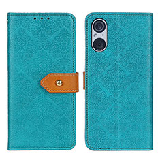 Leather Case Stands Flip Cover Holder K05Z for Sony Xperia 5 V Green