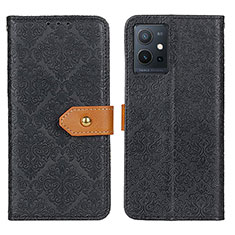 Leather Case Stands Flip Cover Holder K05Z for Vivo iQOO Z6 5G Black