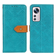 Leather Case Stands Flip Cover Holder K05Z for Xiaomi Mi 12 Pro 5G Green