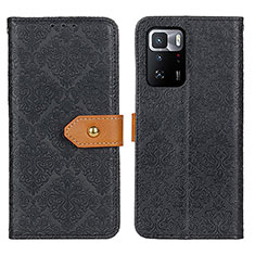 Leather Case Stands Flip Cover Holder K05Z for Xiaomi Poco X3 GT 5G Black