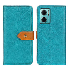 Leather Case Stands Flip Cover Holder K05Z for Xiaomi Redmi 11 Prime 5G Green