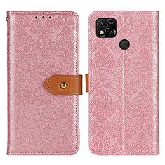 Leather Case Stands Flip Cover Holder K05Z for Xiaomi Redmi 9 India Pink