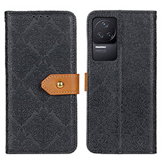 Leather Case Stands Flip Cover Holder K05Z for Xiaomi Redmi K50 5G Black
