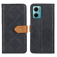 Leather Case Stands Flip Cover Holder K05Z for Xiaomi Redmi Note 11E 5G Black
